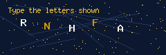 Captcha letters